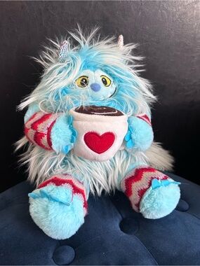 Blue Plush Monster with Heart Mug - Kids Toy AURORA